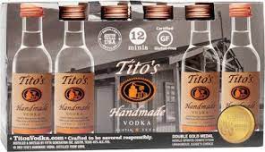 Tito's Handmade Vodka 12 pk minis